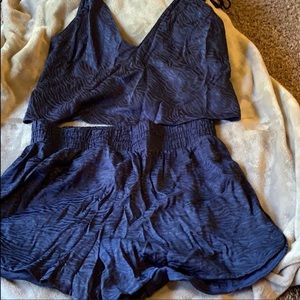 VS high waisted shorts and crop pj set